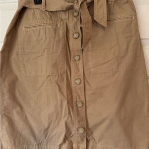 J. Crew Beige Skirt with Tie Waist